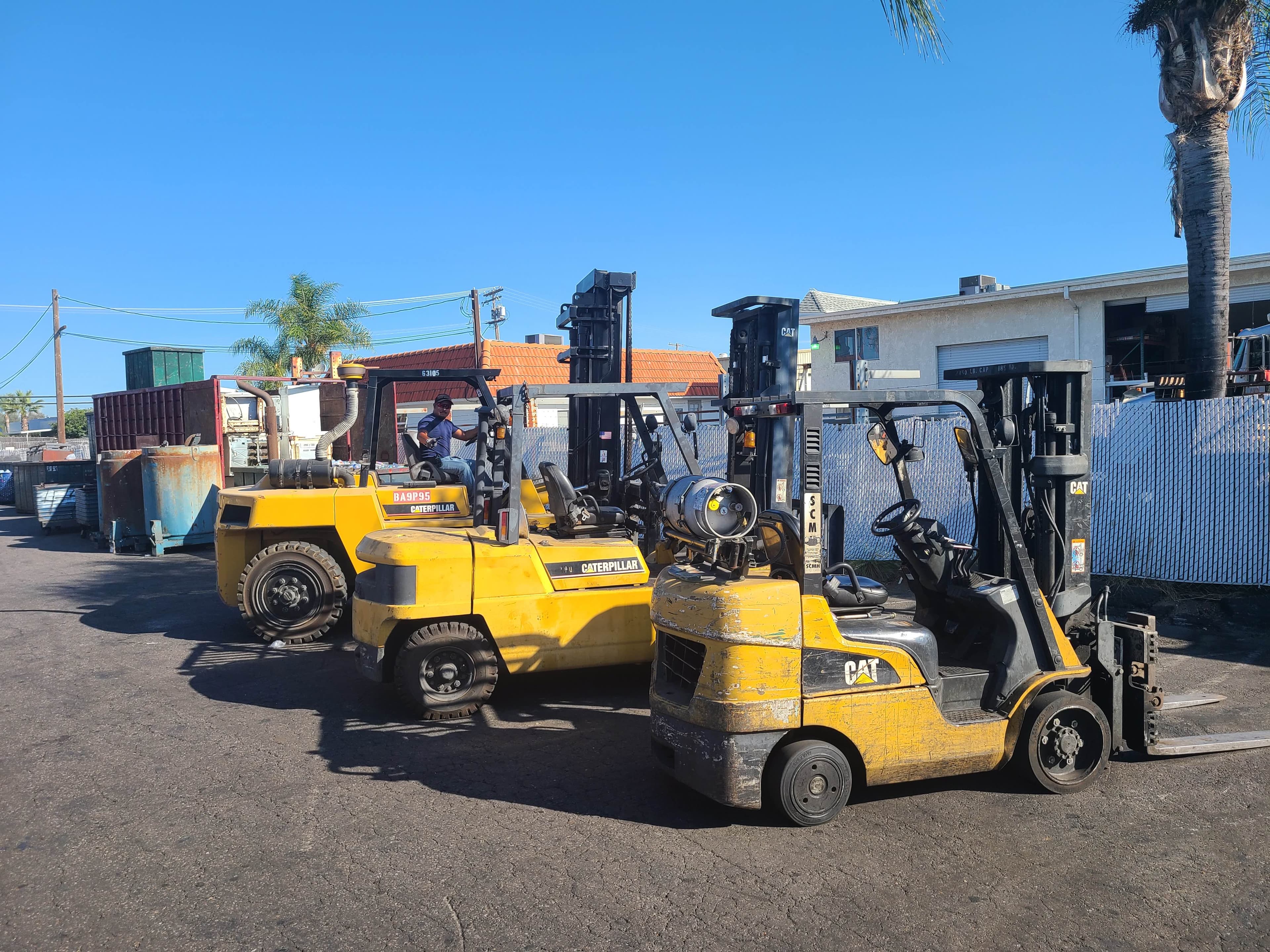 Crew sorting mixed metals on the pad
