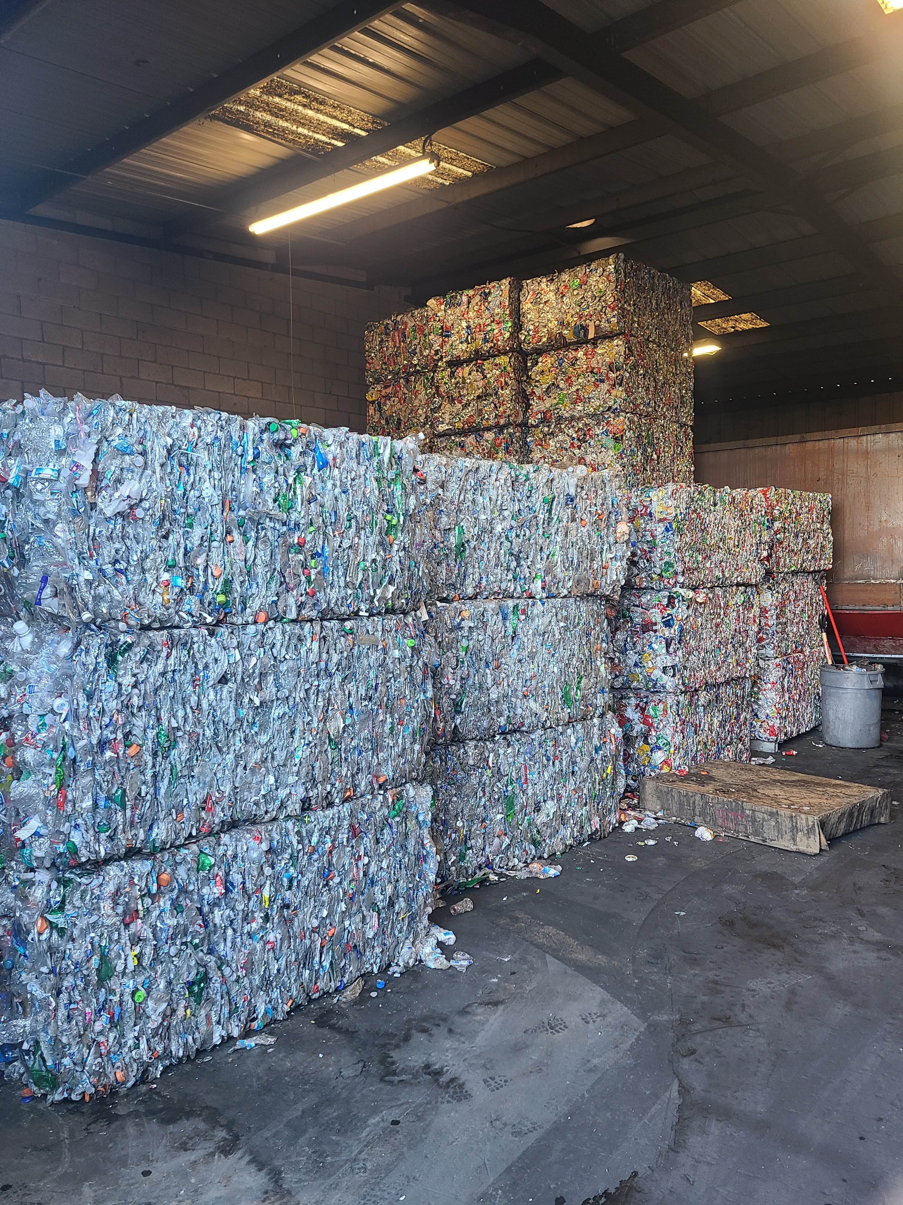 Stacked metal bales ready for downstream partners